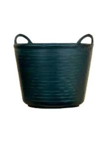 Capazo Asa Reforzada Plástico Negro 42L [LOTE DE 4 Unidades] BELLOTA