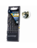 Est. 6 Brocas Hssco Antislip Inoxidable Ø2-3-4-5-6-8 mm [LOTE DE 2 Unidades] BLUE MASTER