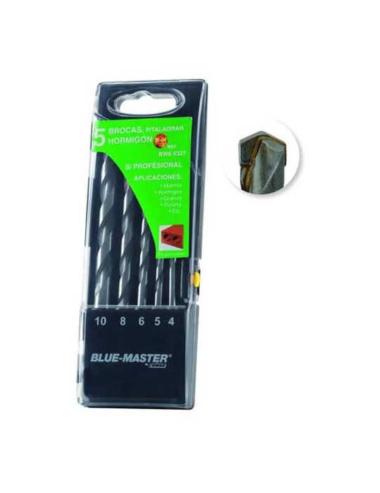 EST. 5 Broca Pared Proesional Ø4-5-6-8-10MM BW69327 [LOTE DE 2 Unidades] BLUE MASTER