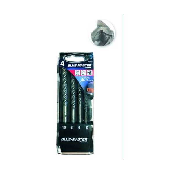Estuche Broca Delta 3 Plus Ø5-6-8-10MM [LOTE DE 2 Unidades] BLUE MASTER