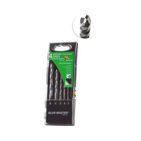 Estuche Broca Gres y Porcelanico 4-8 RF. BW99325 BLUEMASTER