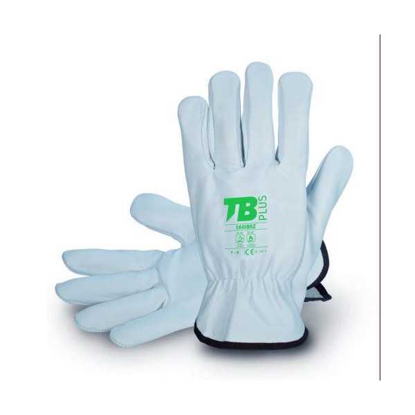 Guante Flor Vacuno Gris Ribete Tela 160BSZ-11 [LOTE DE 12 Unidades] BODERO