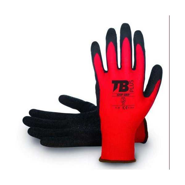 Guante Poliéster Rojo sin Costuras 320P GRIP-9 [LOTE DE 26 Unidades] BODERO