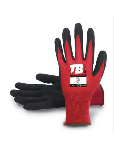 Guante Poliéster sin Costuras Rojo 700RMF TOUCH-8 [LOTE DE 12 Unidades] BODERO