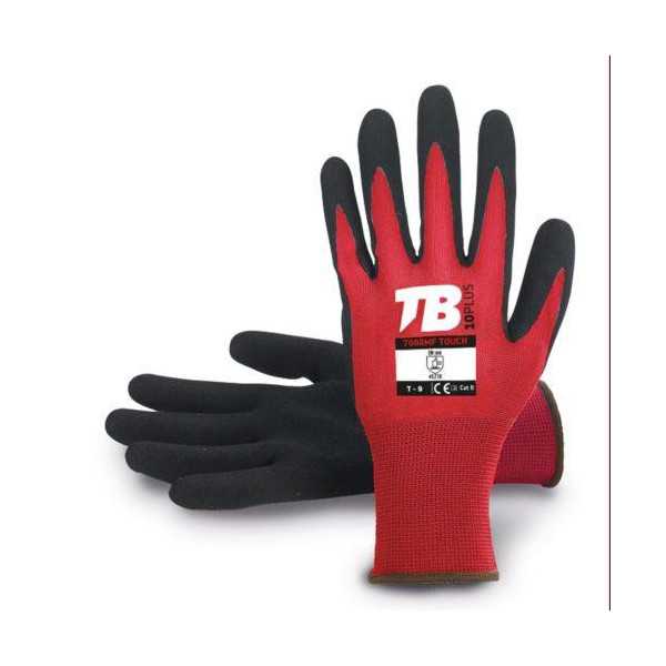 Guante Poliéster sin Costuras Rojo 700RMF TOUCH-10 [LOTE DE 12 Unidades] BODERO