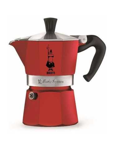 Cafetera Italiana Moka Express Rojo 6 Tazas BOLONIA