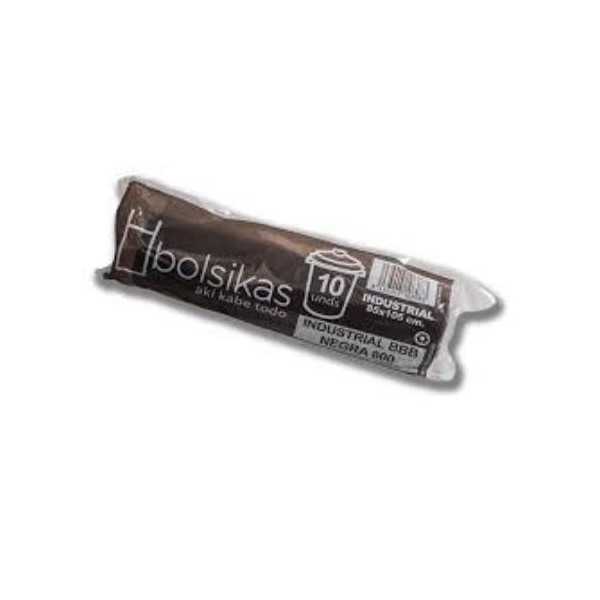 Bolsa Basura 85X105 Negra Galga 100 100L (ROL-10) [LOTE DE 18 Unidades] BOLSIKAS