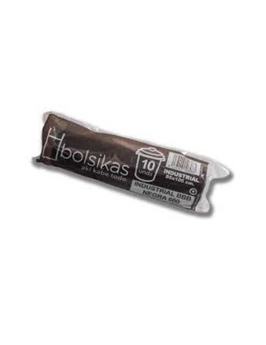Bolsa Basura 85X105 Negra Galga 100 100L (ROL-10) [LOTE DE 18 Unidades] BOLSIKAS