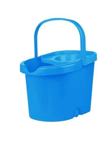 Cubo + Escurridor 14L Gris con Ruedas [LOTE DE 6 Unidades] BONFILEX