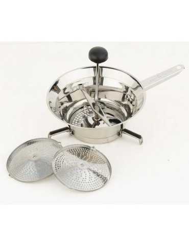 Pasapures Inoxidable con 3 Discos Inoxidable 20 cm [LOTE DE 2 Unidades] BOUTIQUE