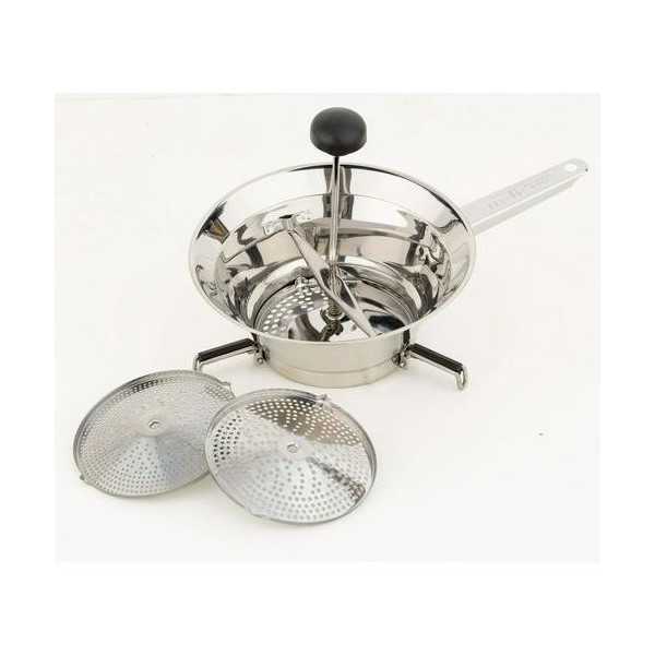 Pasapures Inoxidable con 3 Discos Inoxidable 24 cm [LOTE DE 2 Unidades] BOUTIQUE