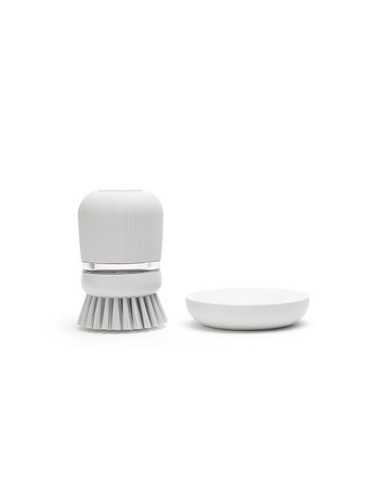 Cepillo Fregaplatos con Dispensador Jabón Gris Claro [LOTE DE 2 Unidades] BRABANTIA