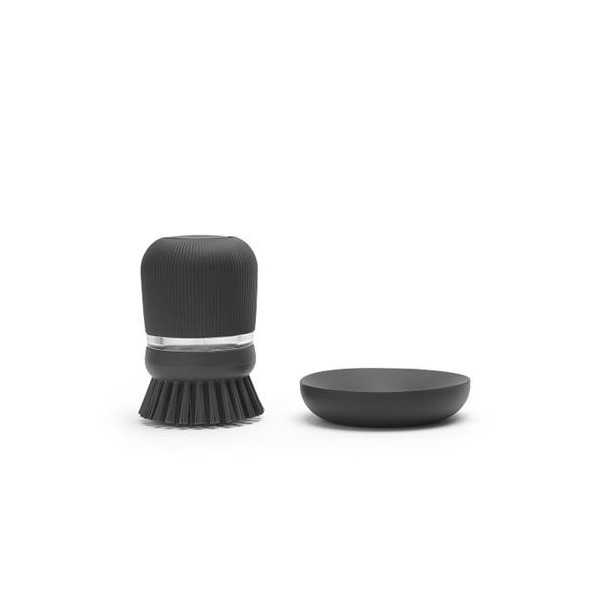 Cepillo Fregaplatos con Dispensador Jabón Negro Osc [LOTE DE 2 Unidades] BRABANTIA