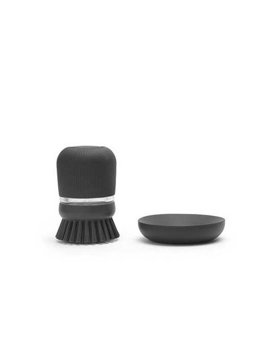 Cepillo Fregaplatos con Dispensador Jabón Negro Osc [LOTE DE 2 Unidades] BRABANTIA