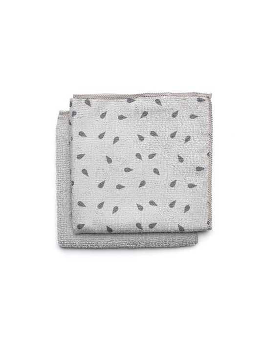 Set 2 Paños de Cocina Microfibra 30X30CM Gris [LOTE DE 14 Unidades] BRABANTIA