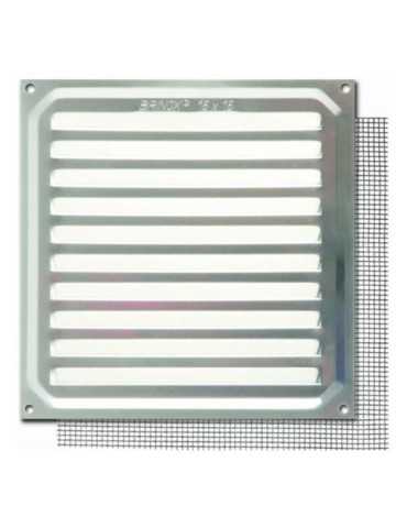 Rejilla con Mosquitera 17X17 cm Aluminio B73025A [LOTE DE 10 Unidades] BRINOX