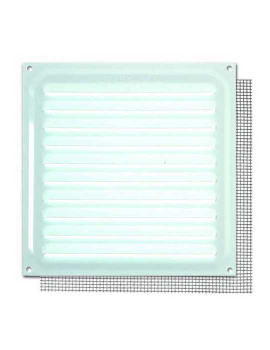 Rejilla con Mosquitera 20X20 cm Blanco B73045D [LOTE DE 8 Unidades] BRINOX