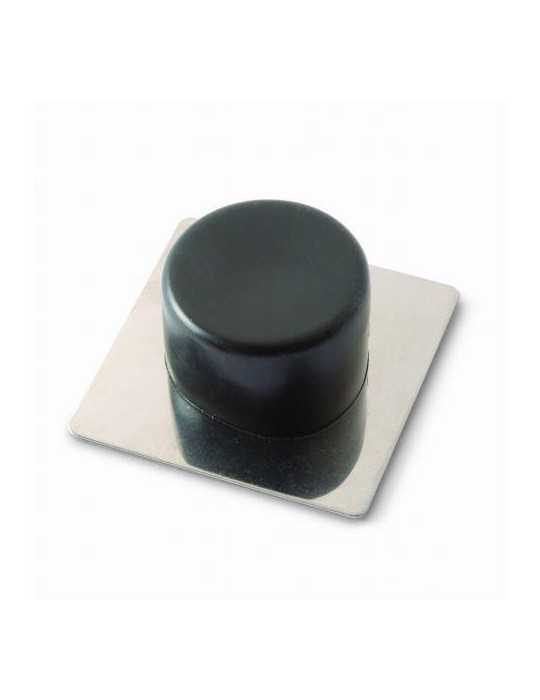 Tope Puerta Adh. acero Inoxidable Negro B90010N [LOTE DE 12 Unidades] BRINOX