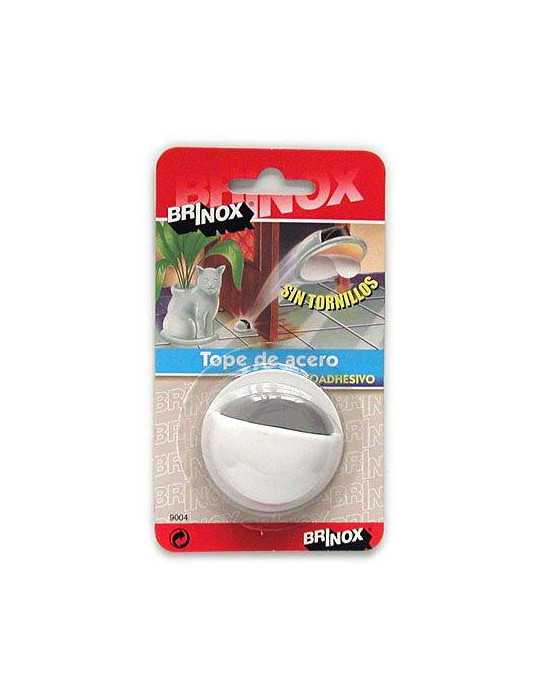 Tope Puerta Adh. acero Lacado Blanco B90040D [LOTE DE 10 Unidades] BRINOX
