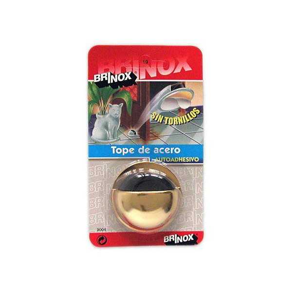 Tope Puerta Adh. acero Dorado B90040K [LOTE DE 6 Unidades] BRINOX
