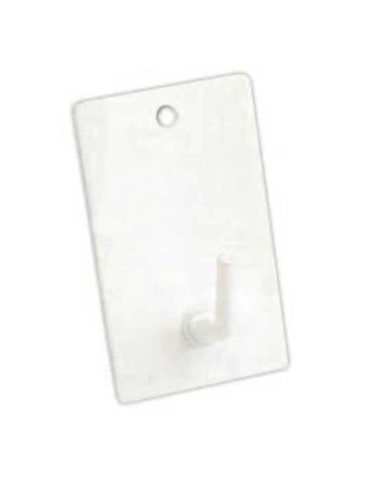 Percha Mediana Adhesiva Lacado Blanco (BL-3UND) [LOTE DE 10 Unidades] BRINOX