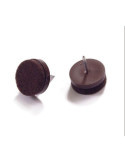 Deslizadores Fieltro con Clavo Ø24MM Marrón 8 Uds [LOTE DE 10 Unidades] BRINOX
