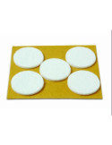 Deslizadores Fieltro Ø 35 mm Blanco 5 Uds [LOTE DE 26 Unidades] BRINOX