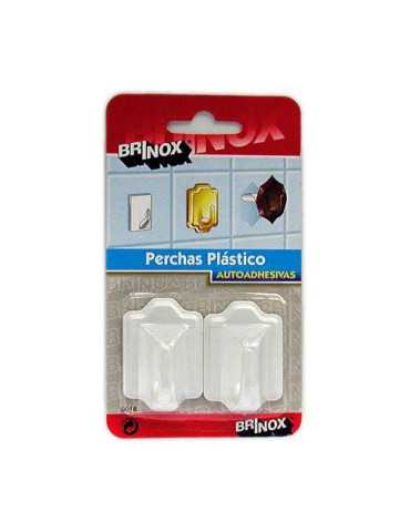 Percha Mediana Plástico Blanco (DISPLAY-2) [LOTE DE 18 Unidades] BRINOX