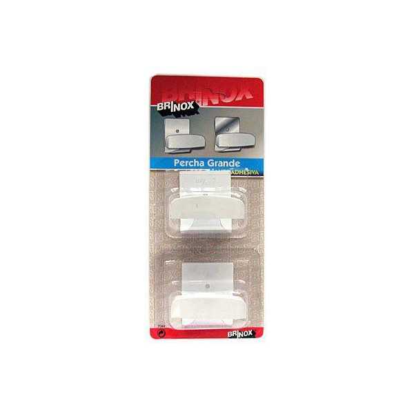 Percha Grande Adhesiva Blanca (DISPLAY-2) B70440D [LOTE DE 8 Unidades] BRINOX