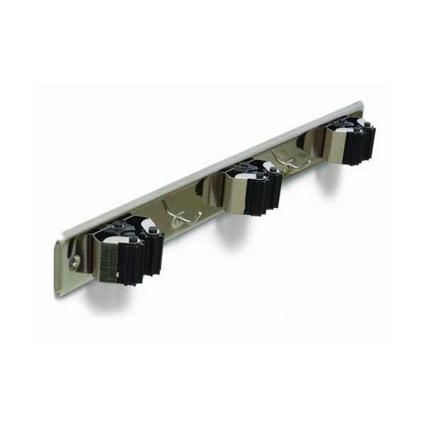Cuelga Escobas con Rodillo Triple (DISPLAY-1) 7066 [LOTE DE 2 Unidades] BRINOX