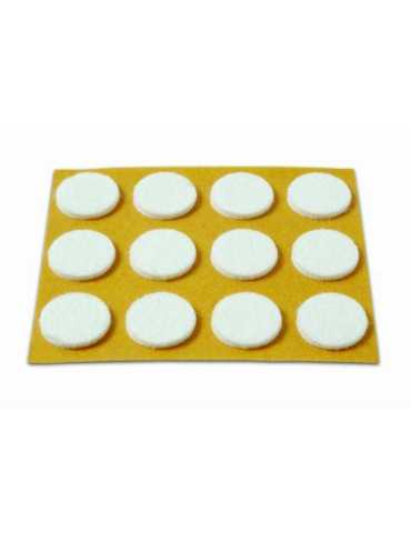 Deslizadores Fieltro Blanco 20MM B70730B [LOTE DE 26 Unidades] BRINOX