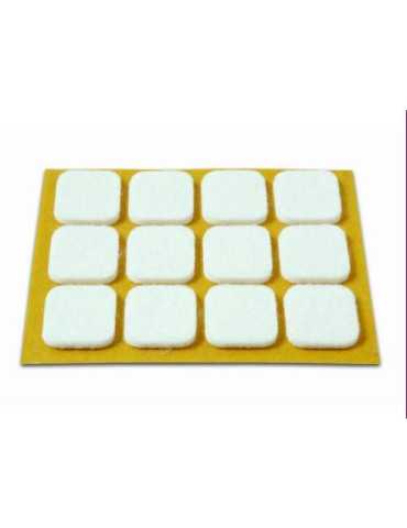 Deslizadores Fieltro 20X23MM. BLANCO (DS-12) B70740B [LOTE DE 26 Unidades] BRINOX