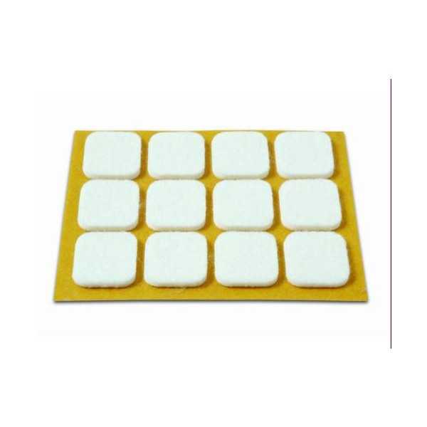 Deslizadores Fieltro 20X23MM. BLANCO (DS-12) B70740B [LOTE DE 26 Unidades] BRINOX