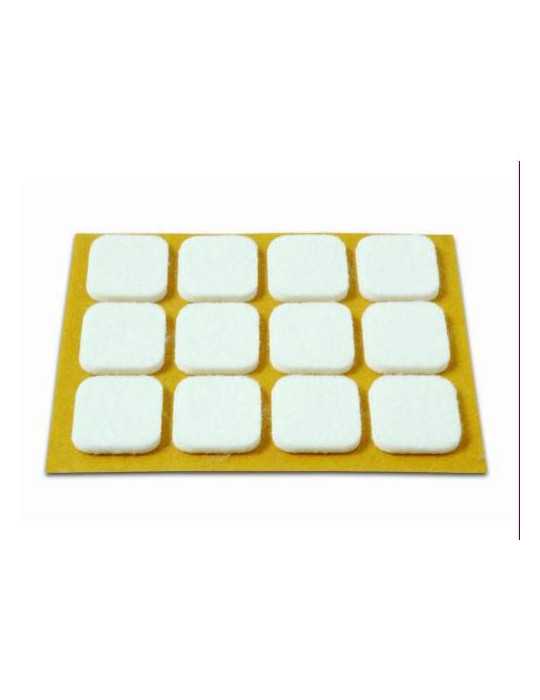 Deslizadores Fieltro 20X23MM. BLANCO (DS-12) B70740B [LOTE DE 26 Unidades] BRINOX