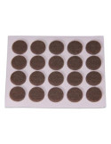 Fieltro Adhesivo Disco 16 mm Marino DISPLAY-20 [LOTE DE 32 Unidades] BRINOX