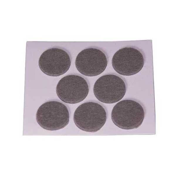 Fieltro Adhesivo Disco 25 mm Gris DISPLAY-8 [LOTE DE 32 Unidades] BRINOX