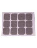 Deslizador Fieltro Sint. 20X23 mm Gris DISPLAY-12 [LOTE DE 32 Unidades] BRINOX