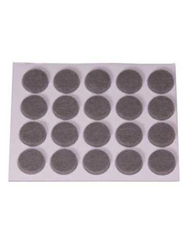 Deslizador Fieltro Sintético 16MM Gris (DS-20) [LOTE DE 32 Unidades] BRINOX