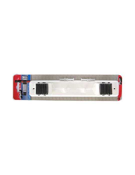 Cuelga Escobas con Rodillo Blanco (DISPLAY-1) 7065 [LOTE DE 4 Unidades] BRINOX
