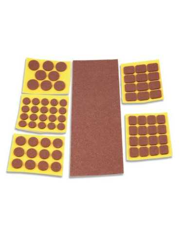 Deslizadores Fieltro Marrón Surtido 69 Ud B62810M [LOTE DE 8 Unidades] BRINOX