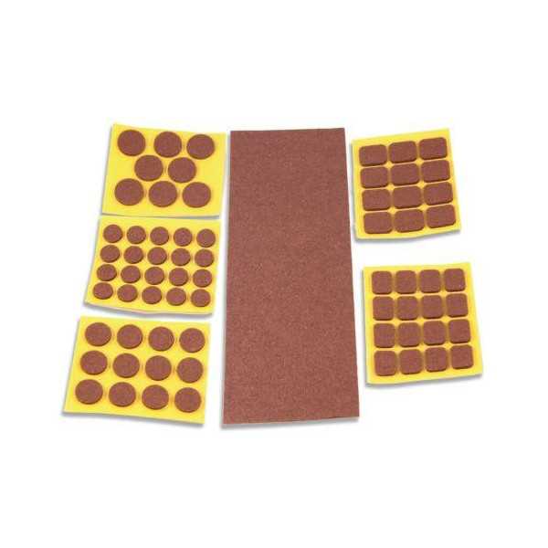 Deslizadores Fieltro Marrón Surtido 69 Ud B62810M [LOTE DE 8 Unidades] BRINOX