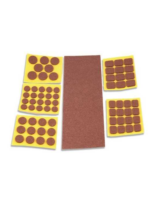 Deslizadores Fieltro Marrón Surtido 69 Ud B62810M [LOTE DE 8 Unidades] BRINOX