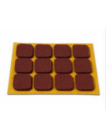 Deslizadores Fieltro 20X23MM. MARRON (DS-12) B70740M [LOTE DE 26 Unidades] BRINOX