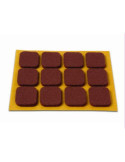 Deslizadores Fieltro 20X23MM. MARRON (DS-12) B70740M [LOTE DE 26 Unidades] BRINOX