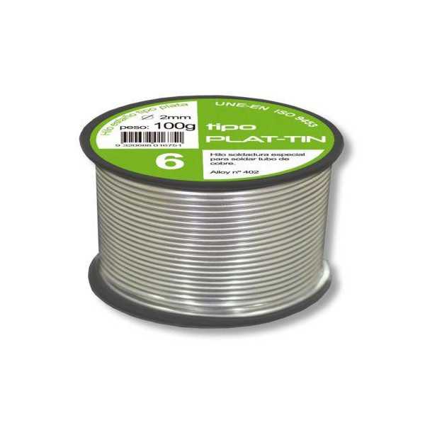 Hilo Soldar Tipo Plata 6 Ø2MM. 100GR 01200-1N131 [LOTE DE 4 Unidades] BROQUETAS