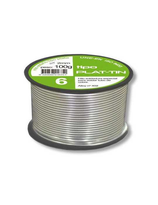 Hilo Soldar Tipo Plata 6 Ø2MM. 100GR 01200-1N131 [LOTE DE 4 Unidades] BROQUETAS