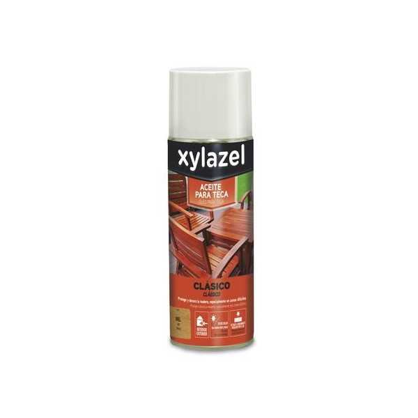 Xylazel Aceite Teca Spray Miel 0,400 L [LOTE DE 4 Unidades] BRUGUER