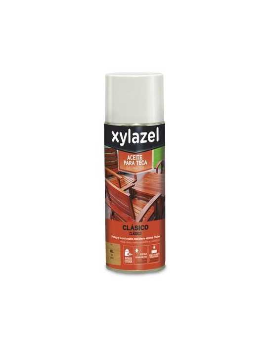 Xylazel Aceite Teca Spray Miel 0,400 L [LOTE DE 4 Unidades] BRUGUER