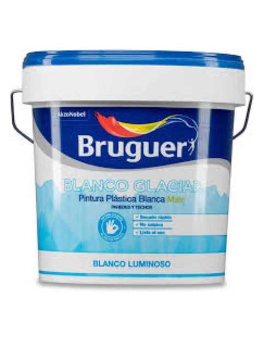 Pintura Plástica Blanco Glaciar Mate 15L 5208048 BRUGUER