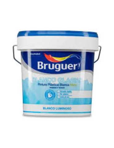 Pintura Plástica Blanco Glaciar Mate 4L 5208049 [LOTE DE 2 Unidades] BRUGUER